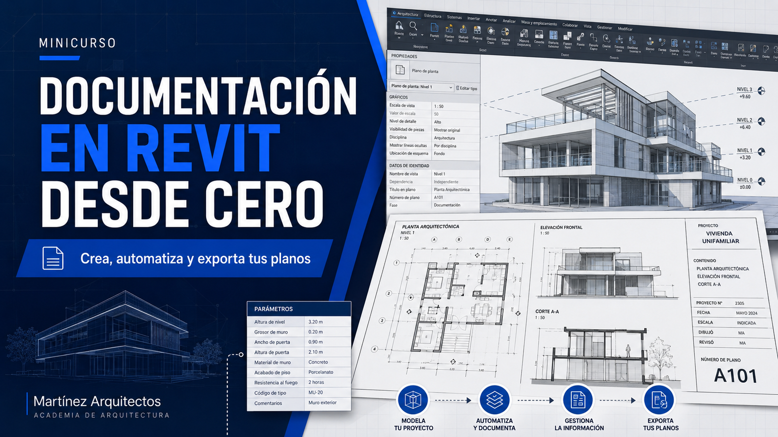 Documentación en Revit desde Cero: Crea, Automatiza y Exporta tus Planos
